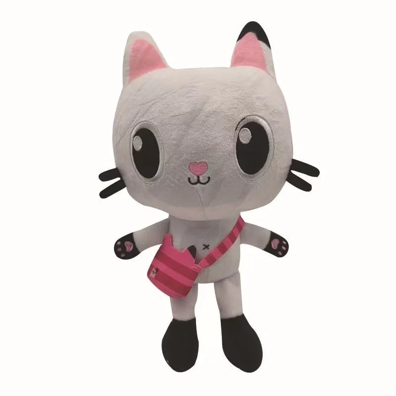 Nouveau Gabbys maison de poupée en peluche Mercat dessin animé animaux en peluche chat souriant voiture chat câlin Gaby fille cadeau d'anniversaire