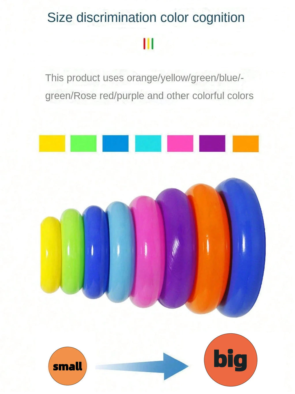 Canard Arc-en-Ciel Montessori à Empiler – Jeu d'Éveil et de Motricité pour Enfants
