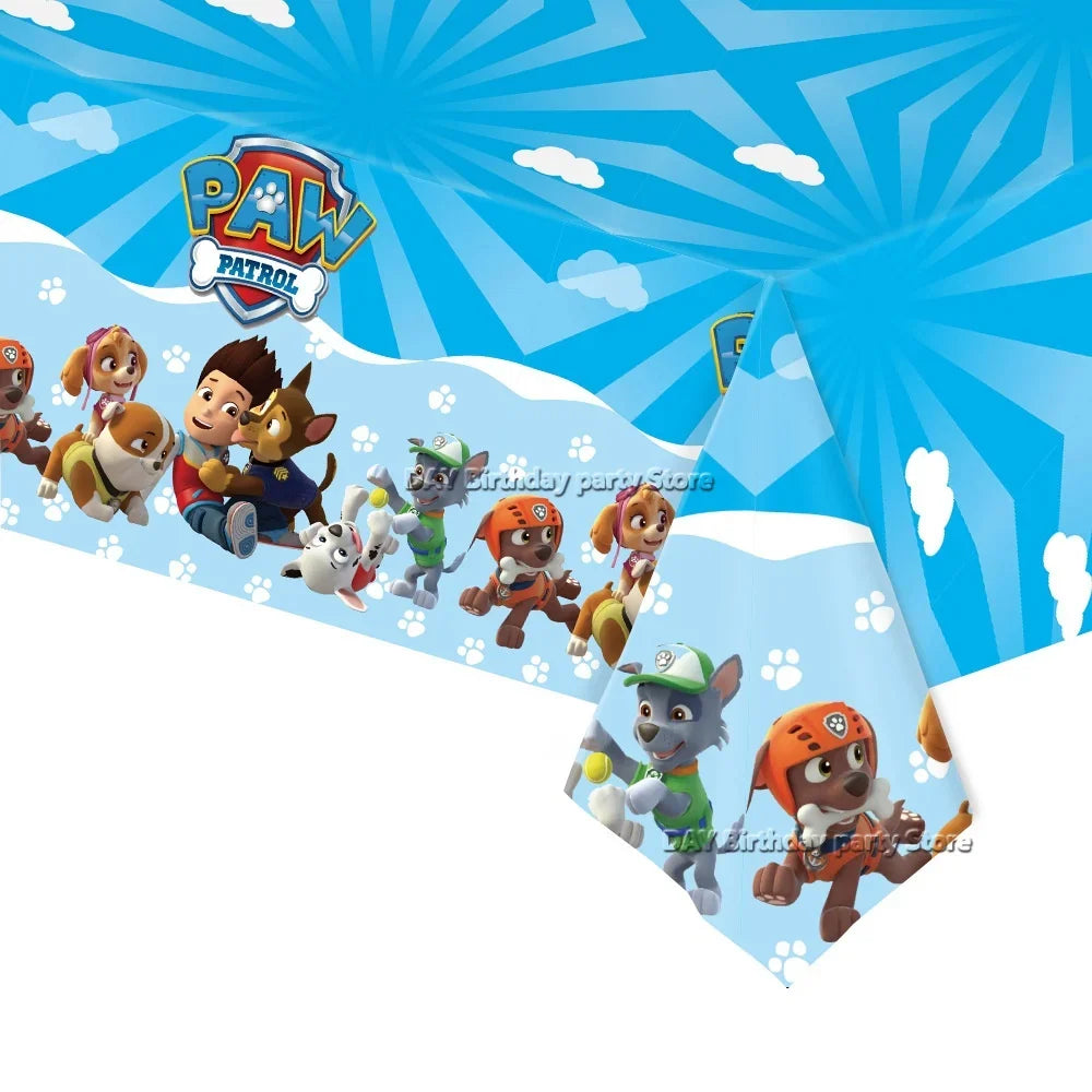 Paw Patrol – nappe d'anniversaire pour chien, décoration pour garçon et fille, réception-cadeau pour bébé, rose et bleu, fournitures de fête, cadeaux