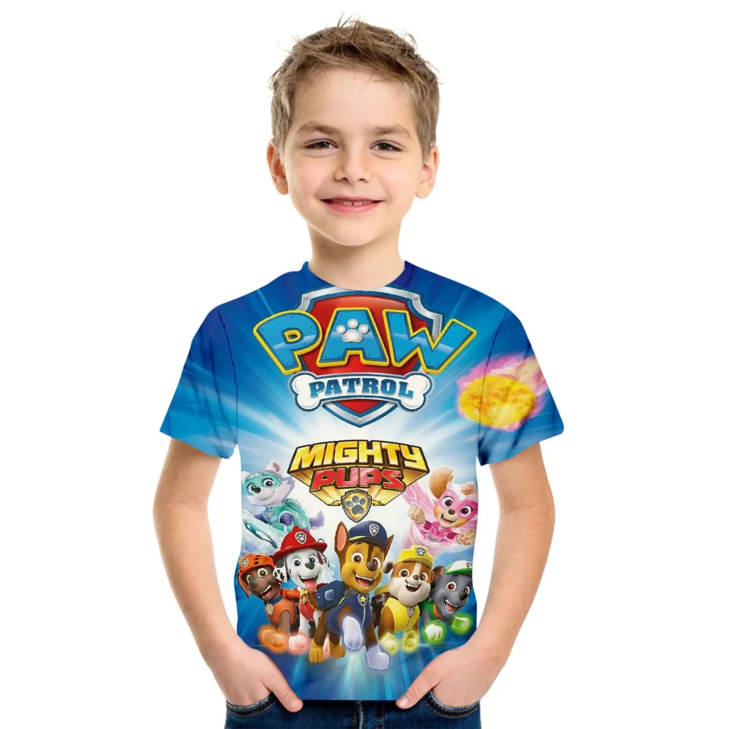 PAW Patrol jouet chien enfants vêtements hauts garçon T-shirt impression 3D pat patrouille t-shirts Anime à manches courtes bébé enfant cadeau d'anniversaire