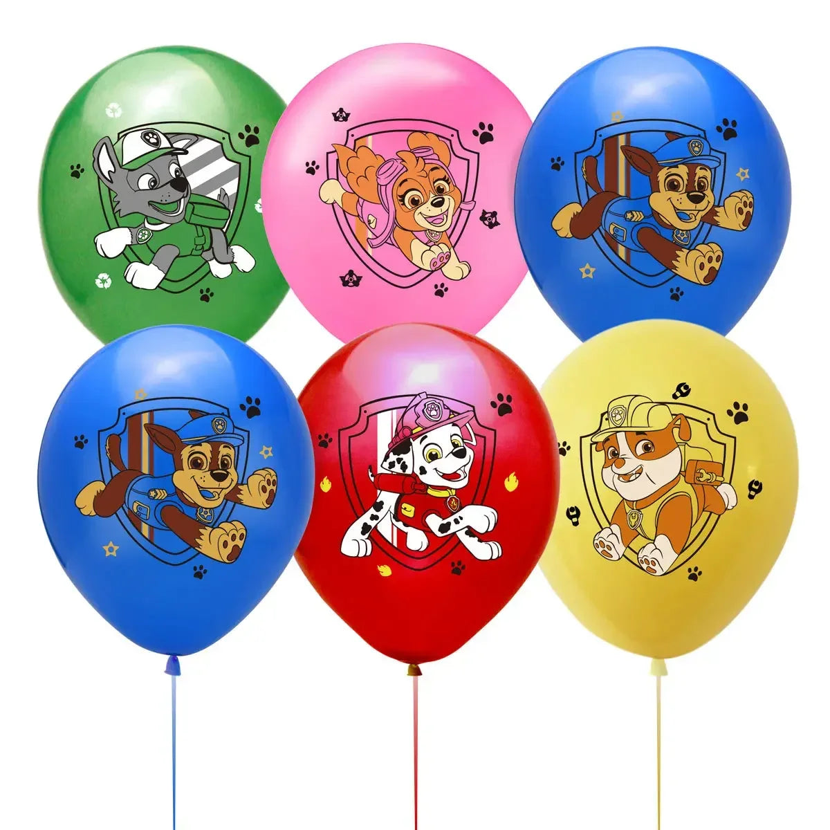 Ballons Pat'Patrouille en Latex de 12 Pouces, Décoration de ixd'Anniversaire, Dessin Animé, Chiot