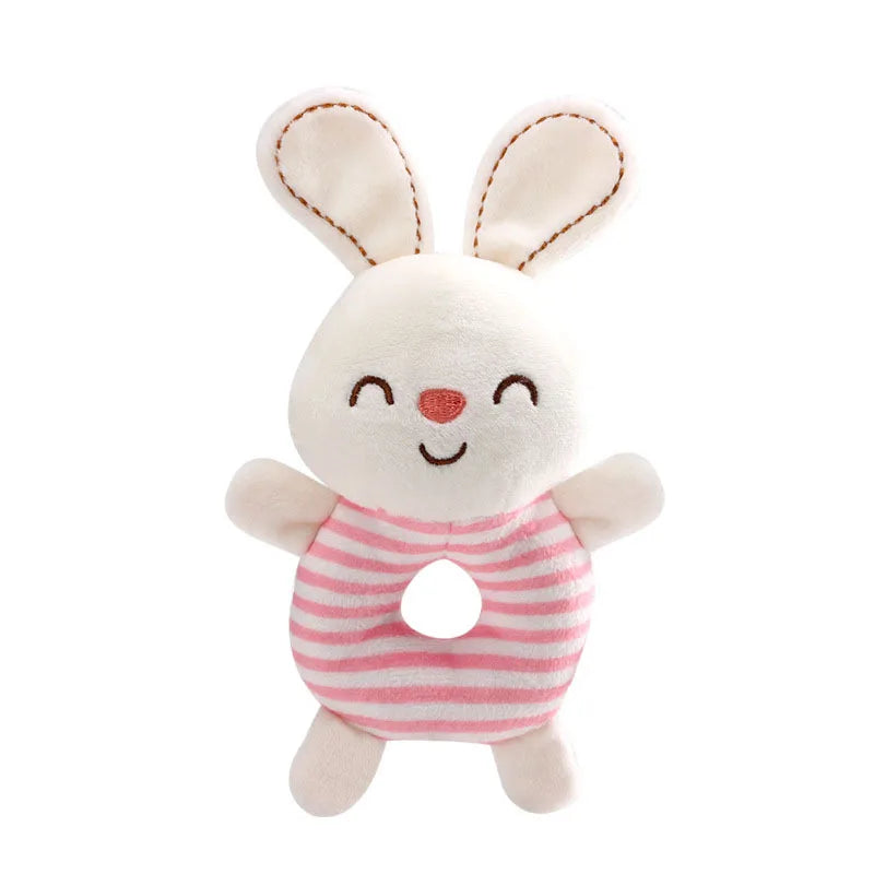Hochet en Peluche Bébé avec Anneau de Préhension – Jouet d’Éveil Sensoriel Doux de 0 à 24 Mois
