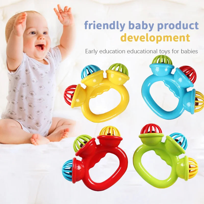 Hochet Sensoriel Bébé à Saisir – Anneau Musical d’Éveil Montessori pour Nouveau-Né