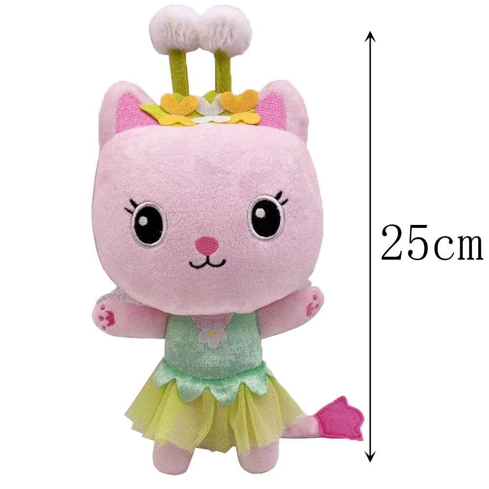 Nouveau Gabbys maison de poupée en peluche Mercat dessin animé animaux en peluche souriant chat voiture chat câlin Gaby fille cadeau d'anniversaire!