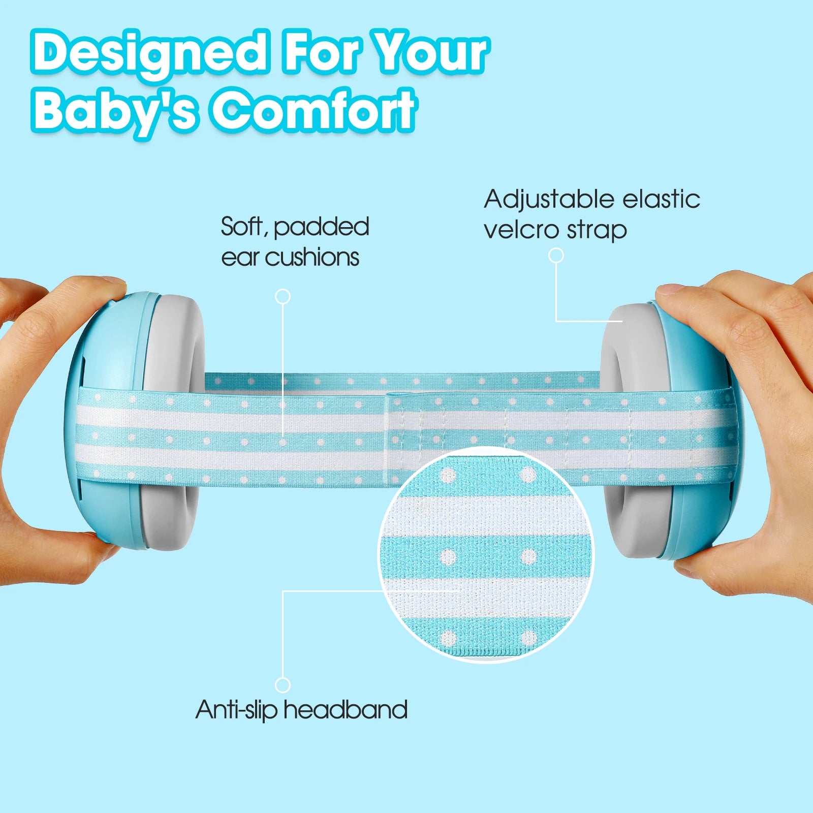 C10 ProtectioCasque Anti-Bruit Bébé C10 – Protection Auditive Confortable pour Nouveau-Nés et Enfants