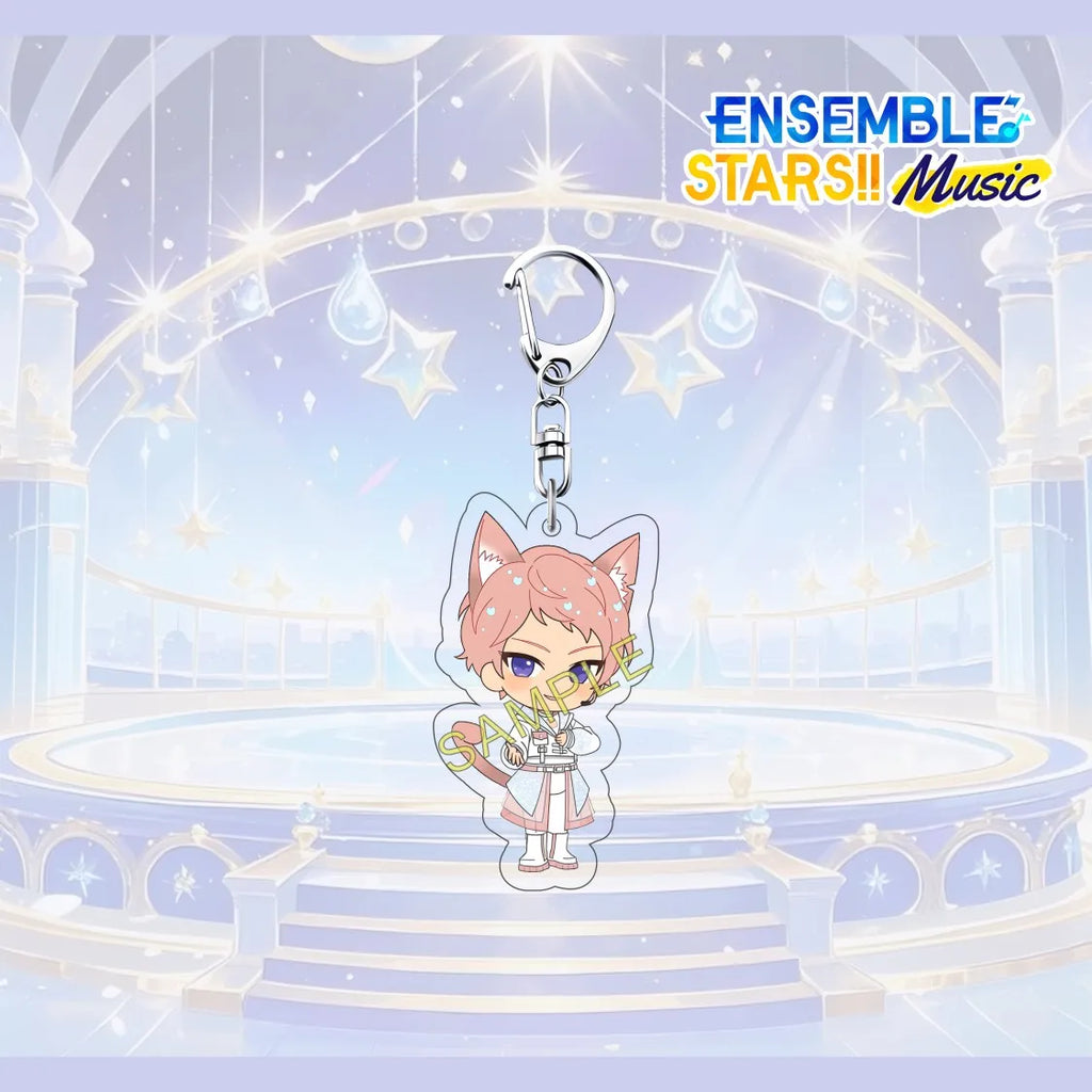 Porte-clés en acrylique de 6 cm avec personnage mignon de l'anime Ensemble Stars, pendentif pour sac à dos, décoration de clé de voiture, cadeau de collection pour fans