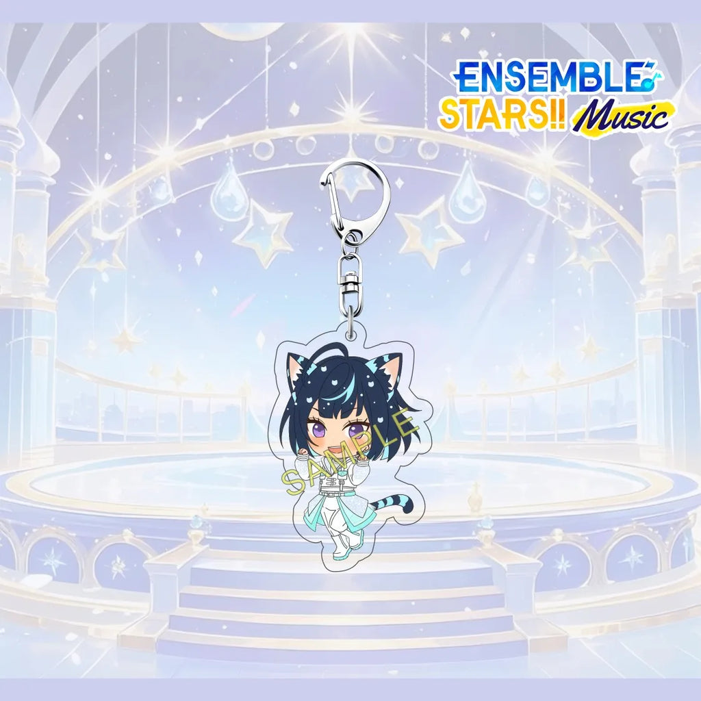 Porte-clés en acrylique de 6 cm avec personnage mignon de l'anime Ensemble Stars, pendentif pour sac à dos, décoration de clé de voiture, cadeau de collection pour fans