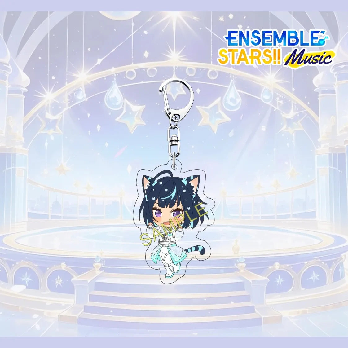 Porte-clés en acrylique de 6 cm avec personnage mignon de l'anime Ensemble Stars, pendentif pour sac à dos, décoration de clé de voiture, cadeau de collection pour fans