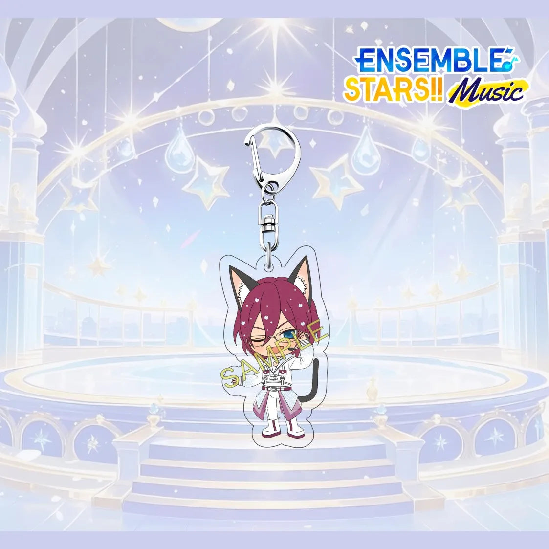 Porte-clés en acrylique de 6 cm avec personnage mignon de l'anime Ensemble Stars, pendentif pour sac à dos, décoration de clé de voiture, cadeau de collection pour fans