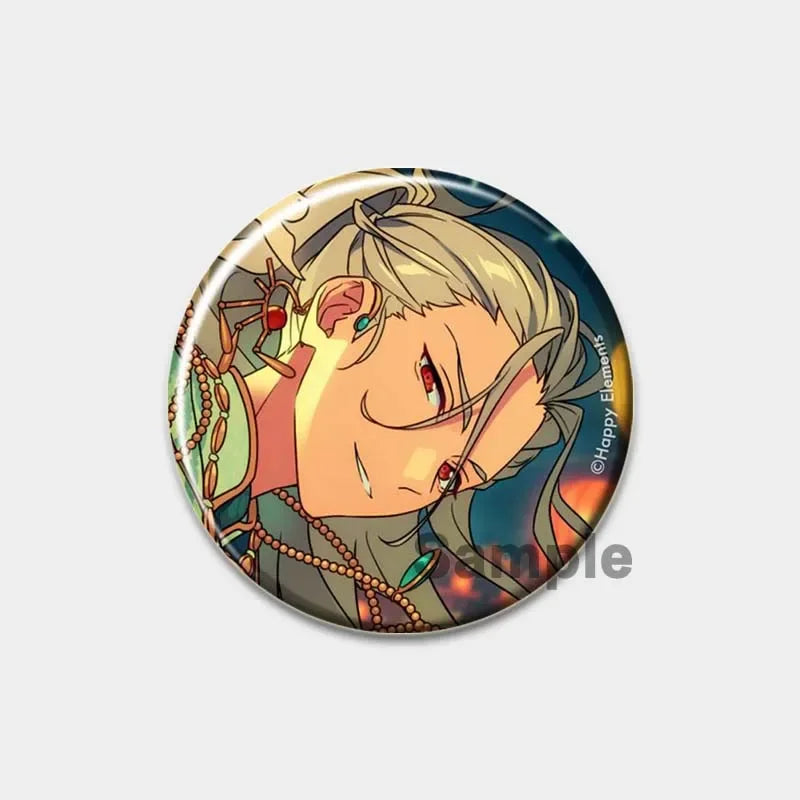 Ensemble d'étoiles rondes faites à la main pour sac à dos, épingles de dessin animé amusantes, accessoires de collection d'anime, décoration de chapeau d'insigne, broches encliquetables
