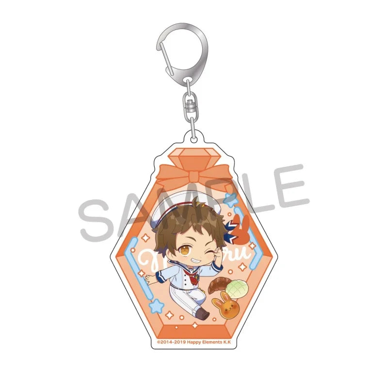 Ensemble Stars! Pendentif porte-clés en acrylique, version bouteille à message, pour sac, voiture, téléphone portable, cadeau pour amis et festivals