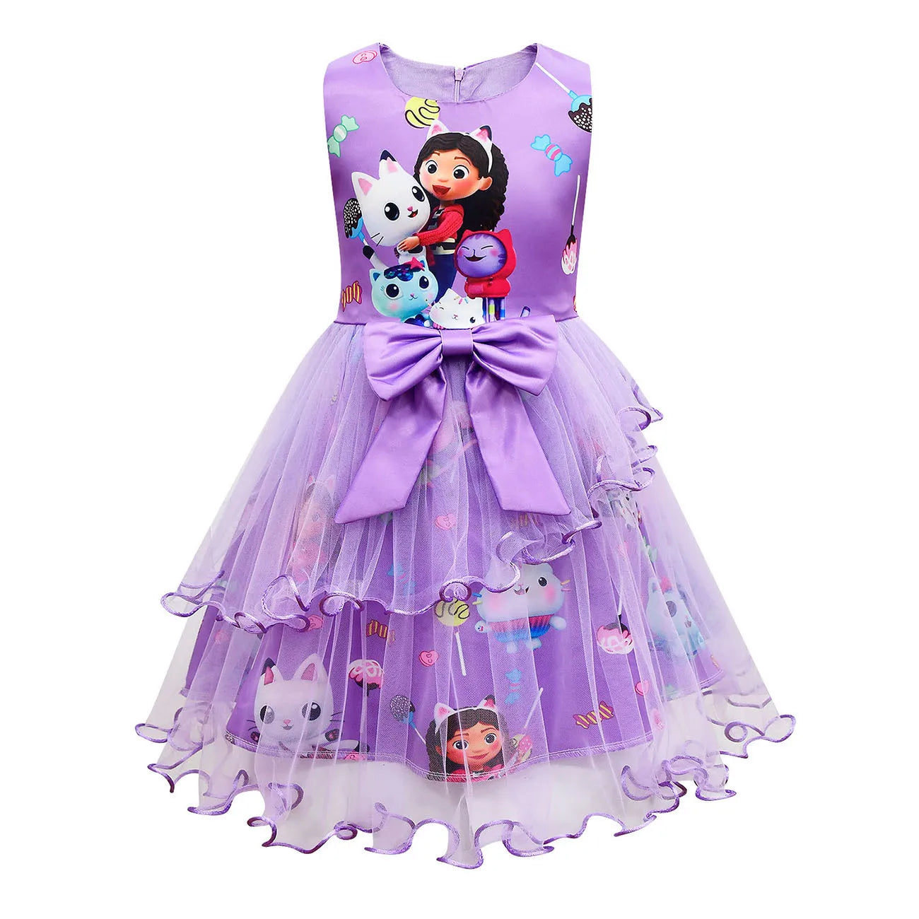Costume de maison de poupée Gabby pour enfants, vêtements de chat Gabbys mignons, robe de princesse pour bébés filles, cadeau de fête de carnaval