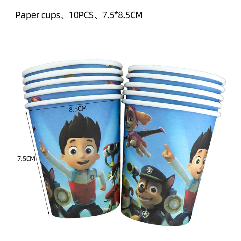 PAW Patrol – décoration de fête d'anniversaire, ensemble de ballons, vaisselle jetable, fournitures pour événements pour enfants, bannière, cadeau d'arrière-plan, nouvelle Version