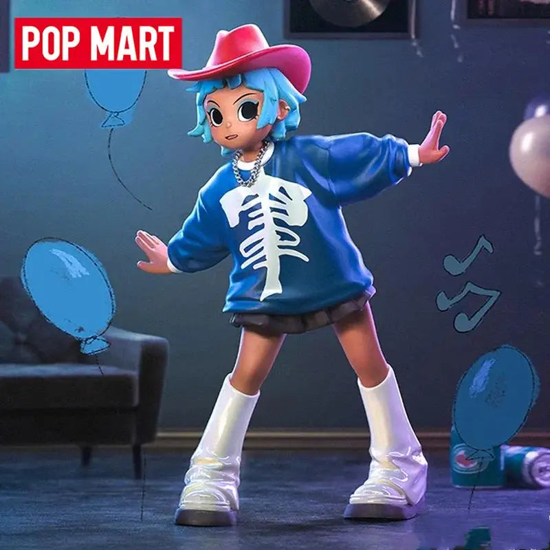 POP MART – boîte aveugle série Peach Riot Rise Up, boîte mystère, ornements Kawaii, Figurines, décoration de maison, modèle de bureau, poupées, cadeau pour filles