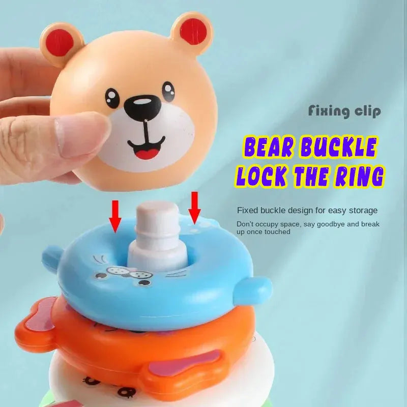 Nouveaux jouets pour bébé 0-12 Montns Puzzle pyramide tour tasse jouets empilables Montessori éducatif plage enfants piscine baignoire jouet enfants cadeau