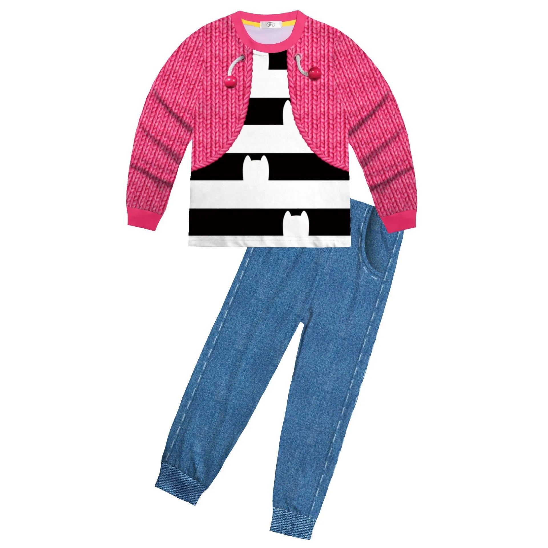 2025Gabby DollHouse filles vêtements dessin animé imprimé pyjamas mignon sirène Gabby's t-shirt pantalon ensemble enfant en bas âge Homewear enfants Anime tenue