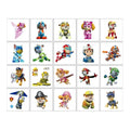 Autocollants de tatouage Pat'Patrouille pour enfant, 20 pièces, stickers, dessin animé, mignon, chien, modèle, beurre, chasse, marshall, rock, cadeaux