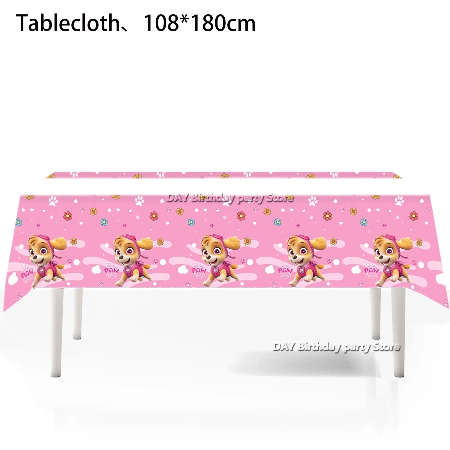 Paw Patrol – nappe d'anniversaire pour chien, décoration pour garçon et fille, réception-cadeau pour bébé, rose et bleu, fournitures de fête, cadeaux