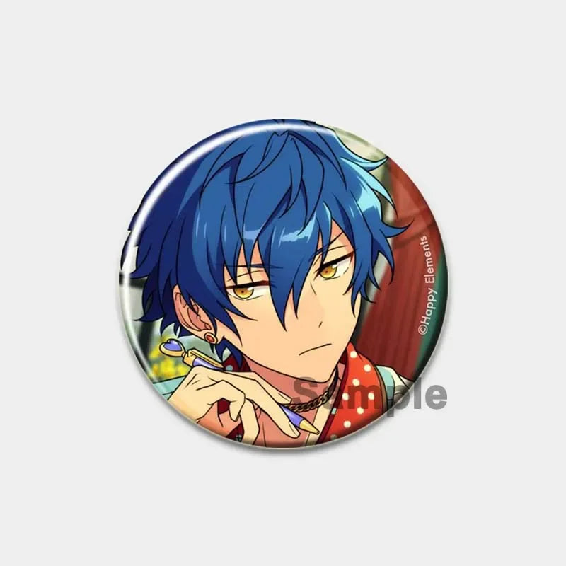 Ensemble d'étoiles rondes faites à la main pour sac à dos, épingles de dessin animé amusantes, accessoires de collection d'anime, décoration de chapeau d'insigne, broches encliquetables