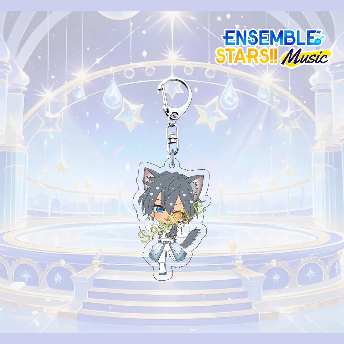 Porte-clés en acrylique de 6 cm avec personnage mignon de l'anime Ensemble Stars, pendentif pour sac à dos, décoration de clé de voiture, cadeau de collection pour fans