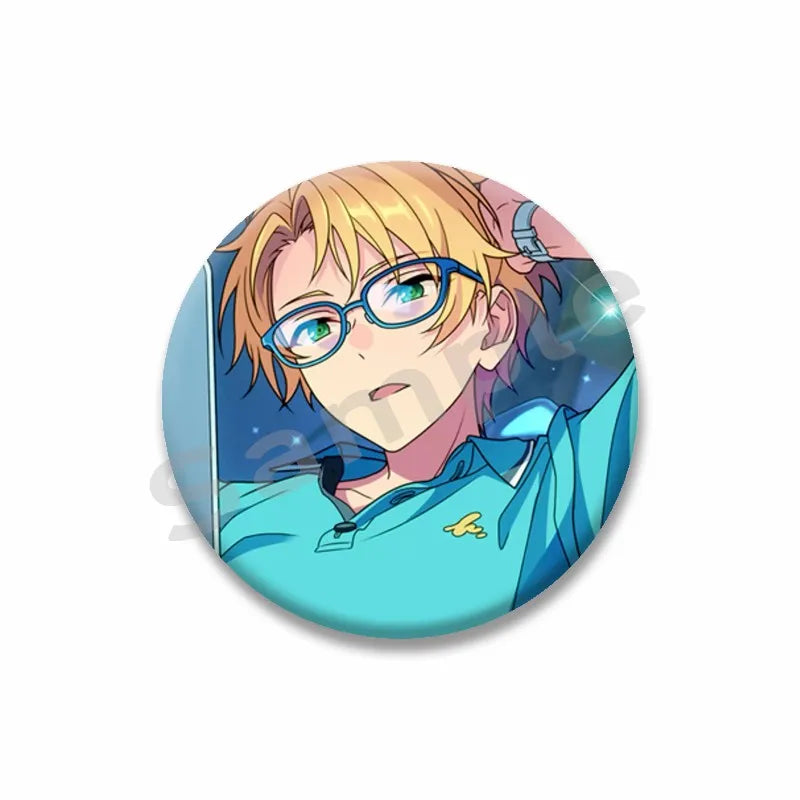 Ensemble étoiles Anime broche sur sac à dos dessin animé rôle Tatsumi Kazehaya Eichi Tenshouin Badge pour vêtements bijoux cadeau pour amis