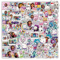 Autocollants pour maison de poupée Gabby, 100 pièces, pour valise, Skateboard, ordinateur portable, bagages, réfrigérateur, téléphone, style de voiture
