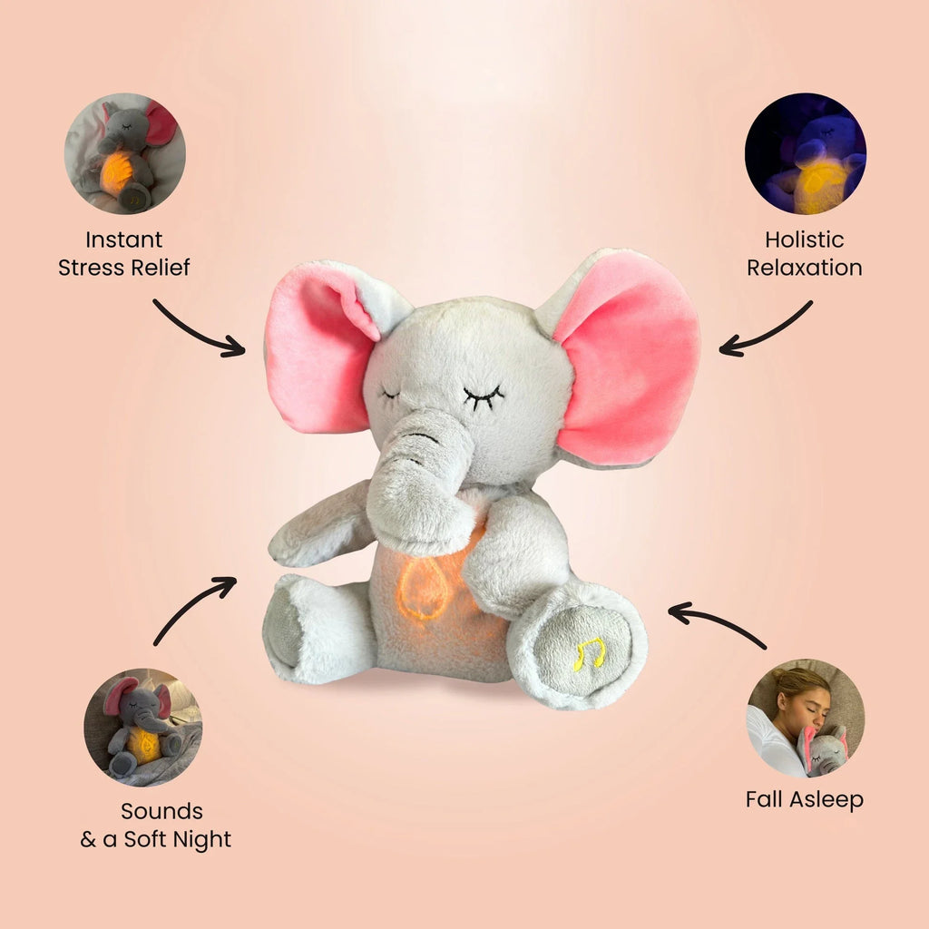 Éléphant Câlin Respirant – Compagnon de Sommeil