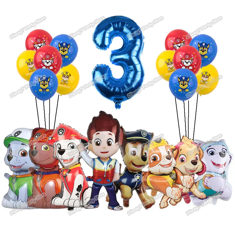 PAW Patrol – décoration de fête d'anniversaire, ensemble de ballons, vaisselle jetable, fournitures pour événements pour enfants, bannière, cadeau d'arrière-plan, nouvelle Version