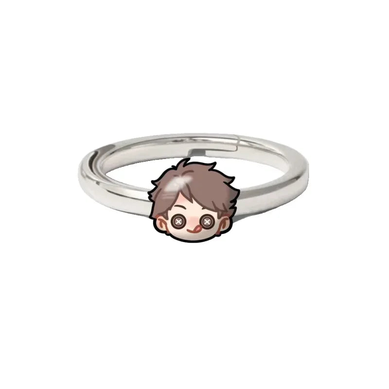 Haikyuu!! Kageyama KozumeKENMAS HinMiShoyo-Bague Ajustable pour Couple, Bijoux Périphpopularité Originaux, Cadeau d'Anniversaire