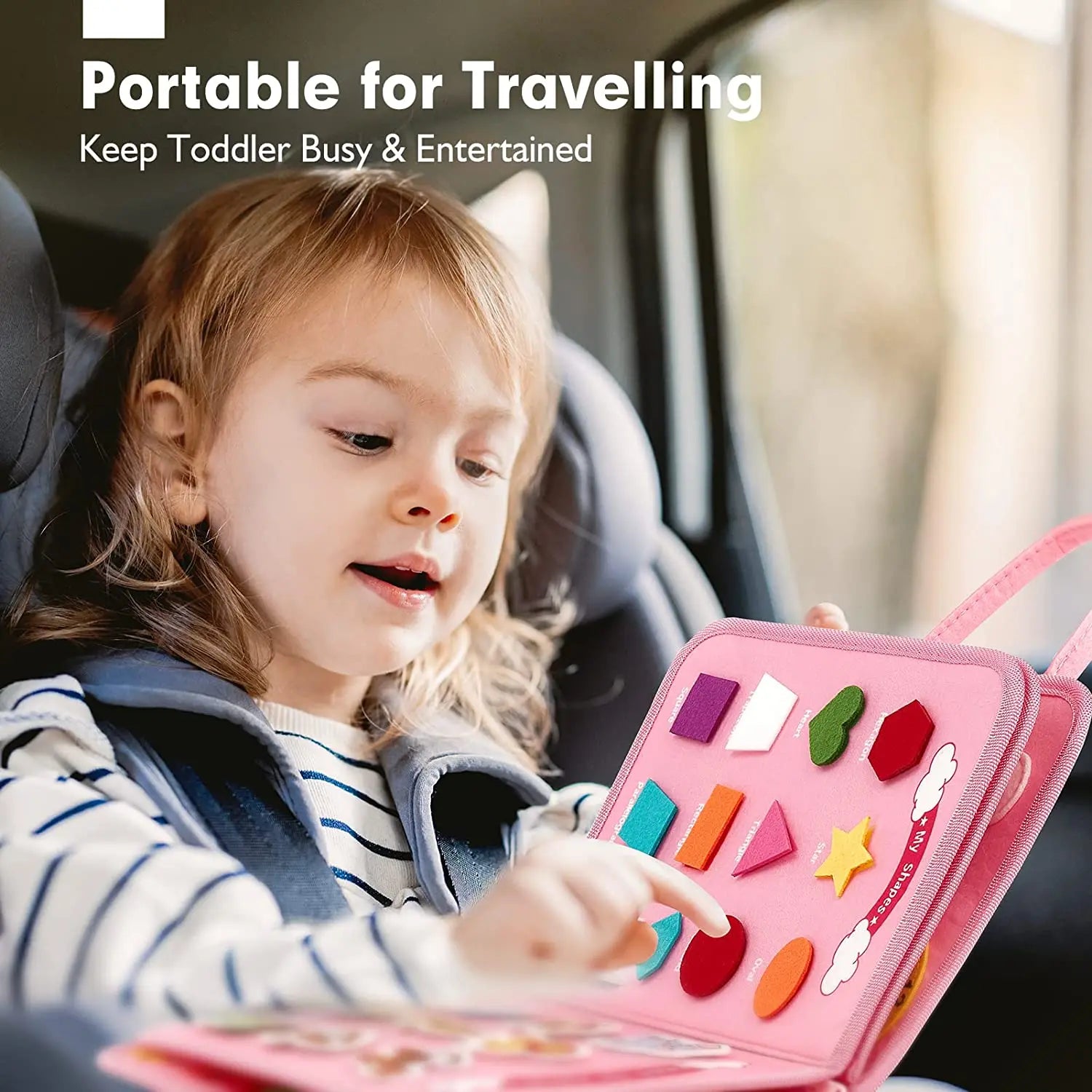 Tableau d’Activités Montessori 7 en 1 – Planche Sensorielle Éducative Portable pour Enfants de 3 à 6 Ans