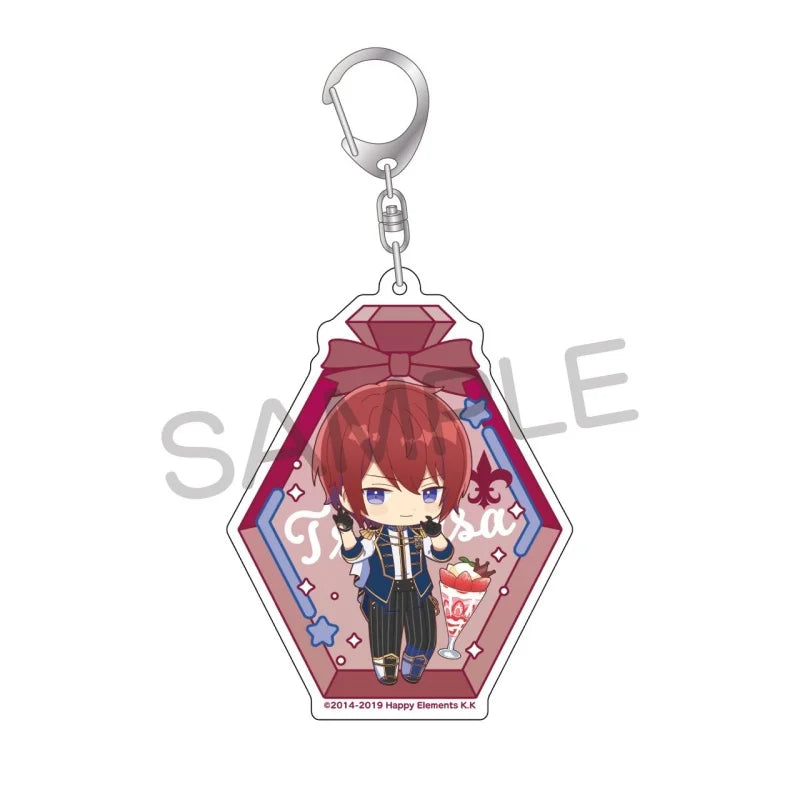 Ensemble Stars! Pendentif porte-clés en acrylique, version bouteille à message, pour sac, voiture, téléphone portable, cadeau pour amis et festivals