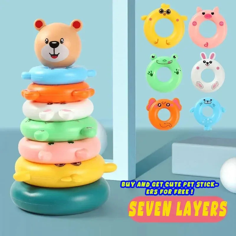 Nouveaux jouets pour bébé 0-12 Montns Puzzle pyramide tour tasse jouets empilables Montessori éducatif plage enfants piscine baignoire jouet enfants cadeau