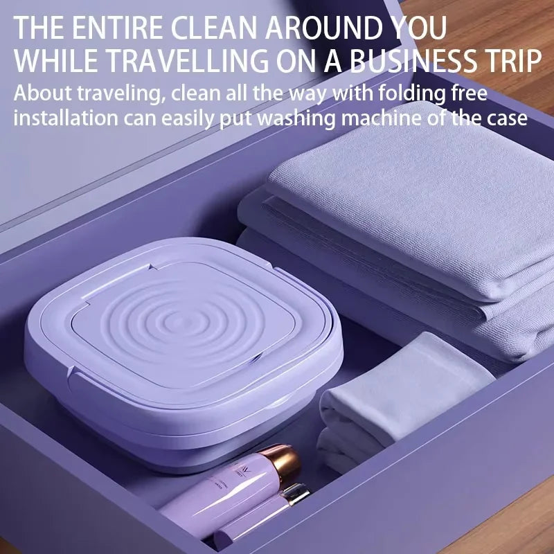 Petite Machine à laver pliable Portable 8l, avec sèche-linge rotatif, pour chaussettes, sous-vêtements, culottes, Mini Machine à laver domestique