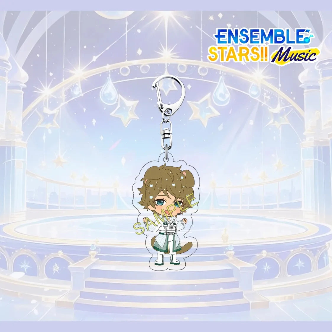 Porte-clés en acrylique de 6 cm avec personnage mignon de l'anime Ensemble Stars, pendentif pour sac à dos, décoration de clé de voiture, cadeau de collection pour fans