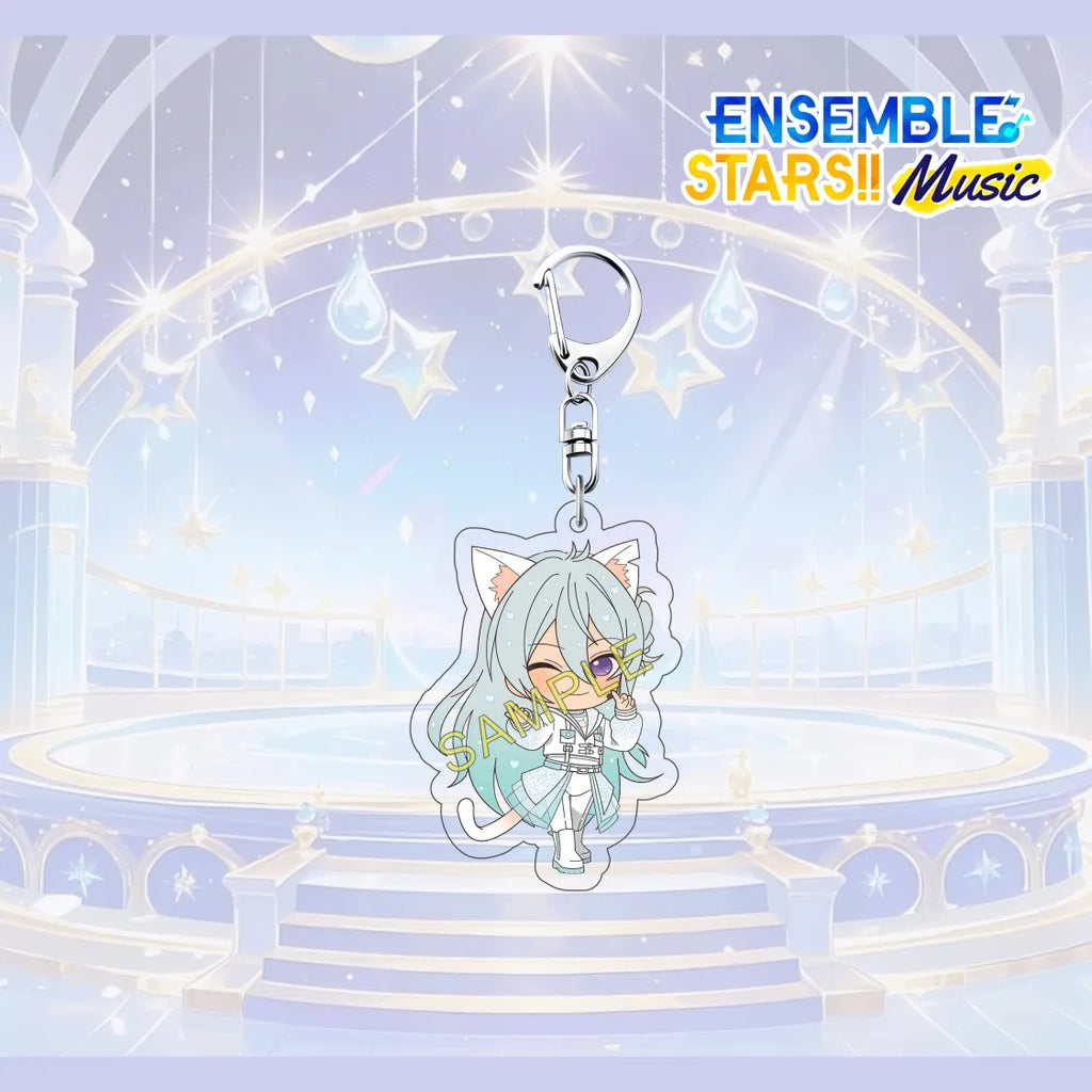 Porte-clés en acrylique de 6 cm avec personnage mignon de l'anime Ensemble Stars, pendentif pour sac à dos, décoration de clé de voiture, cadeau de collection pour fans
