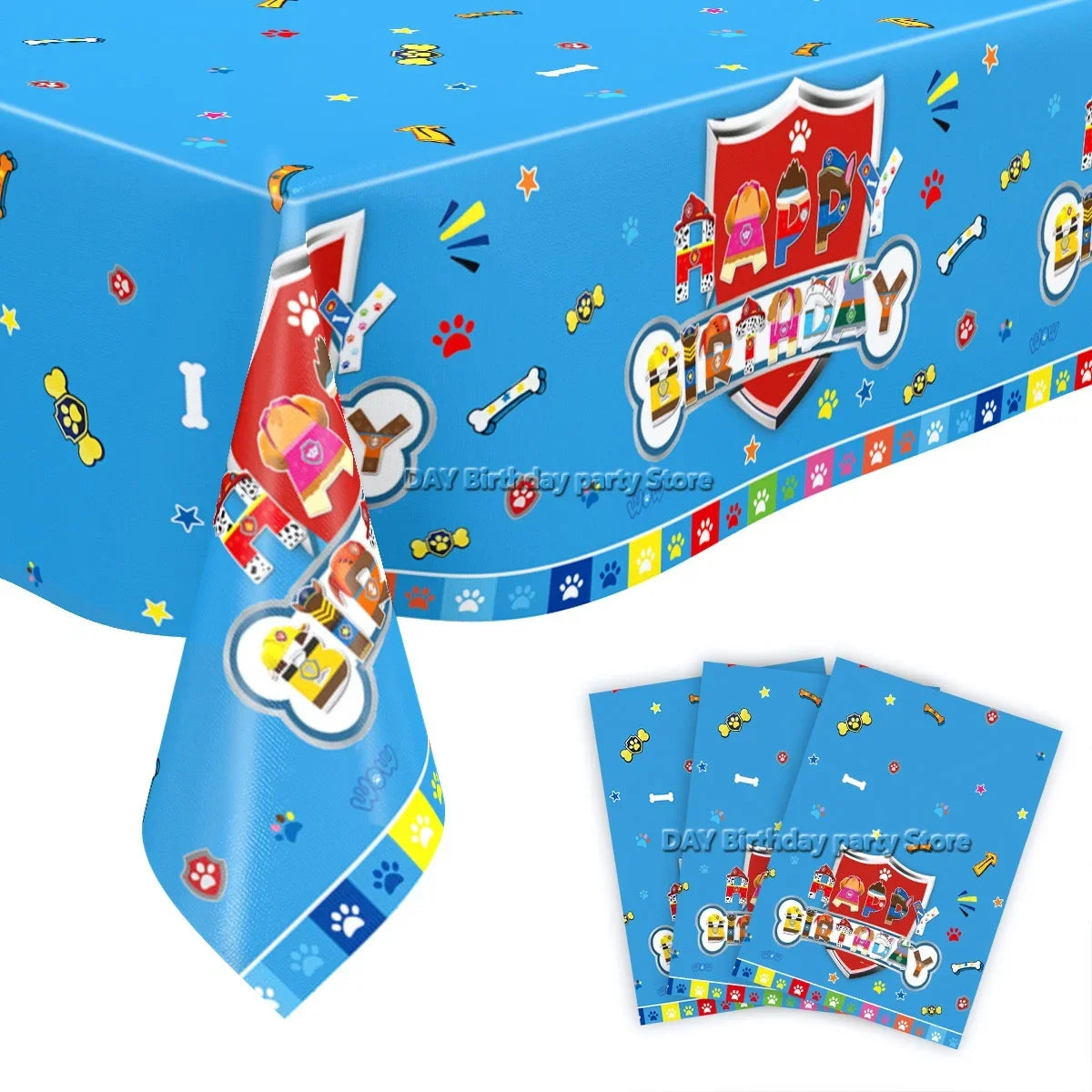 Paw Patrol – nappe d'anniversaire pour chien, décoration pour garçon et fille, réception-cadeau pour bébé, rose et bleu, fournitures de fête, cadeaux