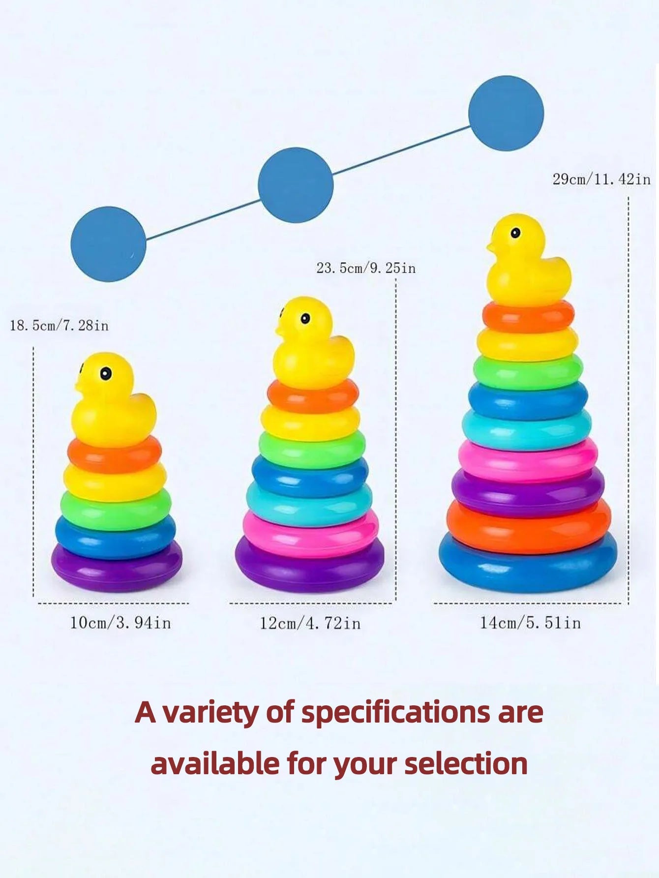 Canard Arc-en-Ciel Montessori à Empiler – Jeu d'Éveil et de Motricité pour Enfants