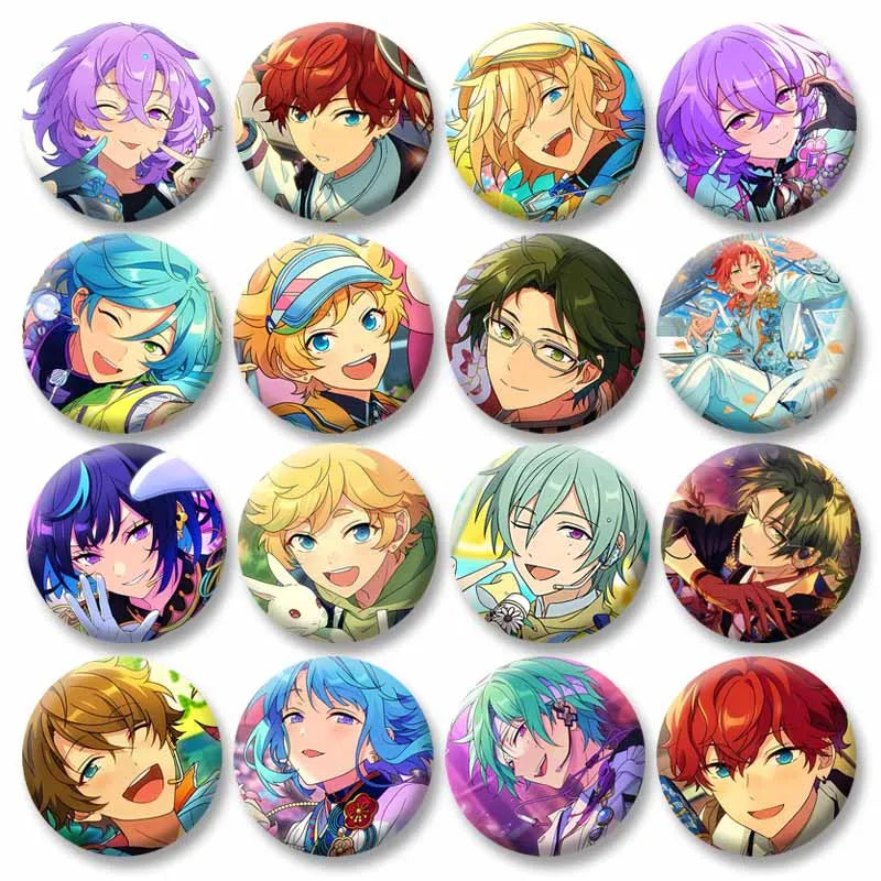 Ensemble étoiles Anime broche sur sac à dos dessin animé rôle Tatsumi Kazehaya Eichi Tenshouin Badge pour vêtements bijoux cadeau pour amis