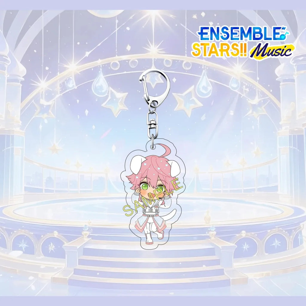 Porte-clés en acrylique de 6 cm avec personnage mignon de l'anime Ensemble Stars, pendentif pour sac à dos, décoration de clé de voiture, cadeau de collection pour fans