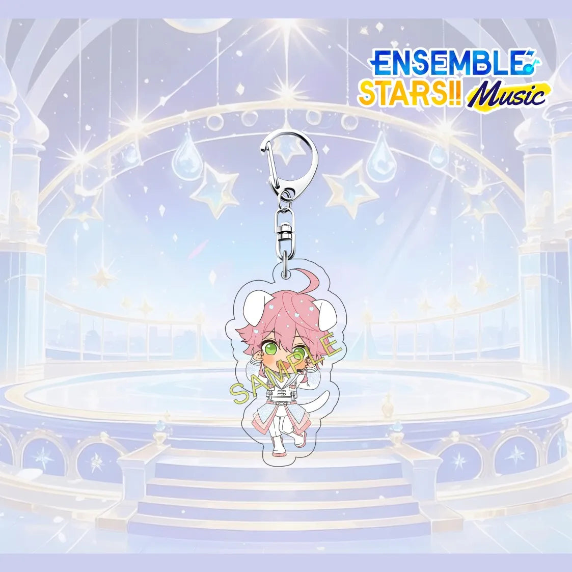 Porte-clés en acrylique de 6 cm avec personnage mignon de l'anime Ensemble Stars, pendentif pour sac à dos, décoration de clé de voiture, cadeau de collection pour fans