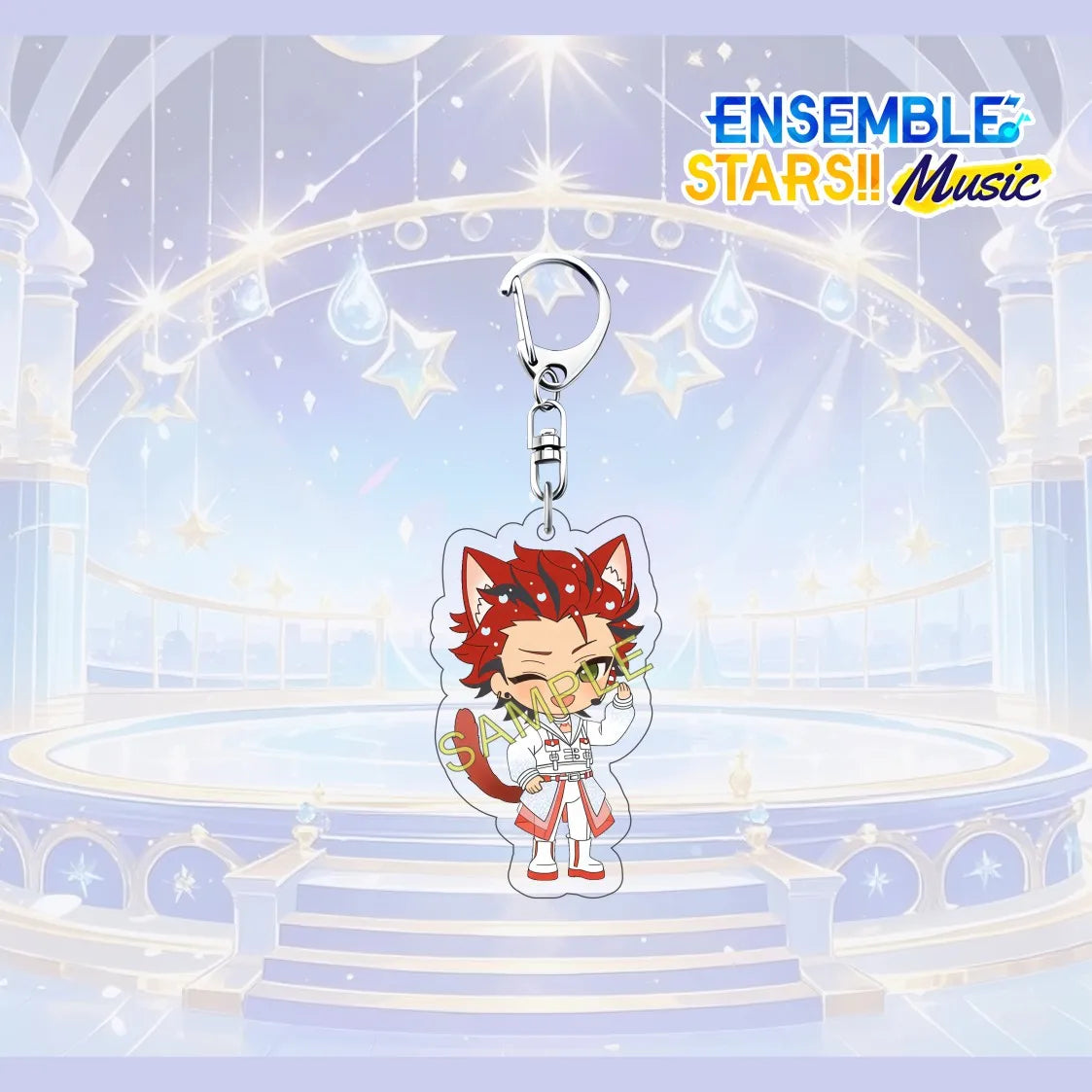 Porte-clés en acrylique de 6 cm avec personnage mignon de l'anime Ensemble Stars, pendentif pour sac à dos, décoration de clé de voiture, cadeau de collection pour fans