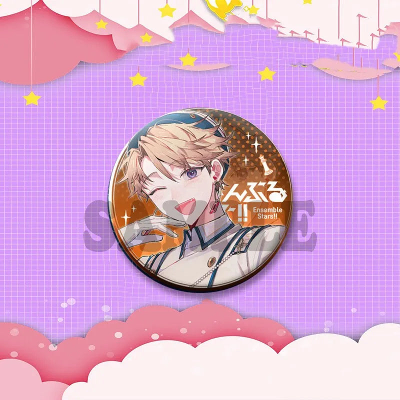 Ensemble étoiles jeu Badge rond créatif dessin animé idole bouton broche vêtements sac à dos bijoux accessoires décoration épinglettes