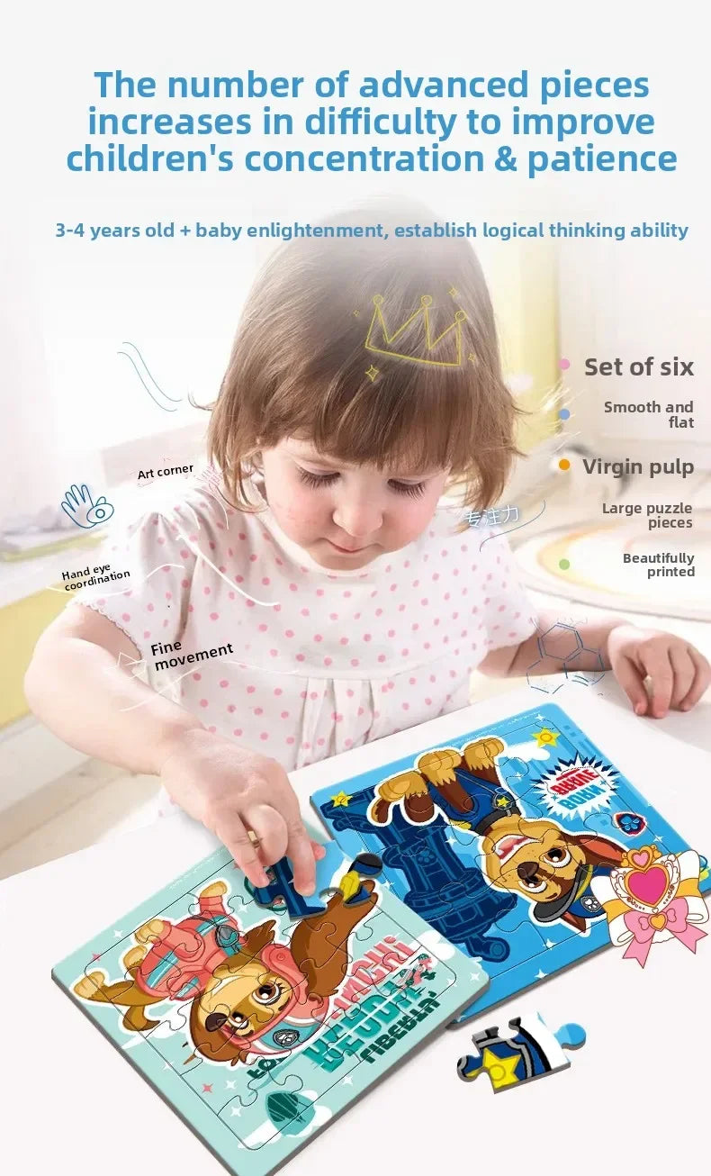 PAW PATROL Great Achievement Puzzle – Puzzle en papier pour enfants de 3 à 6 ans – Plan d'éducation préscolaire pour garçons et filles – Jouets