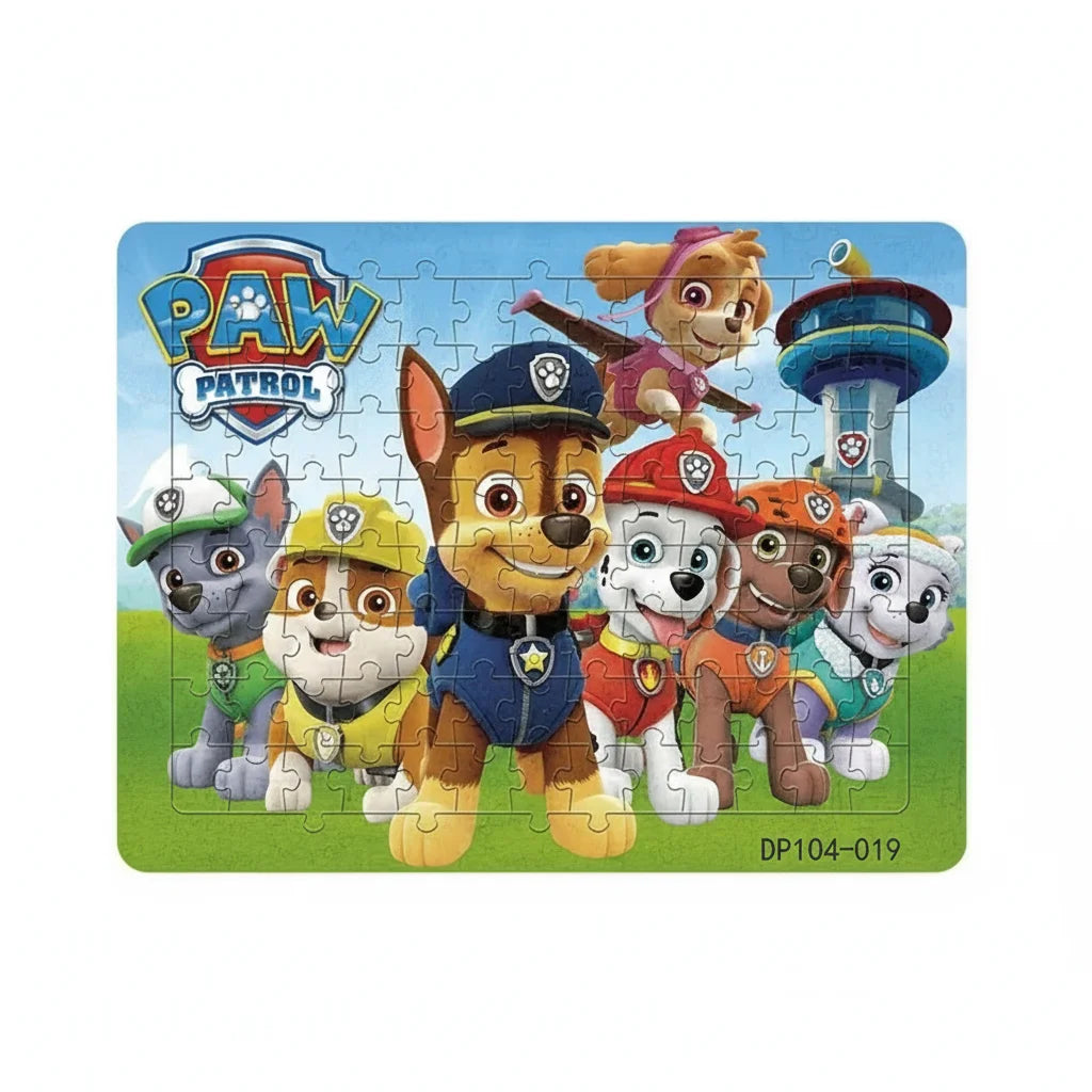 104 pièces Paw Patrol Puzzle pour enfants dessin animé patrouille canine Puzzles jouets éducatifs jeux d'apprentissage garçons filles cadeau