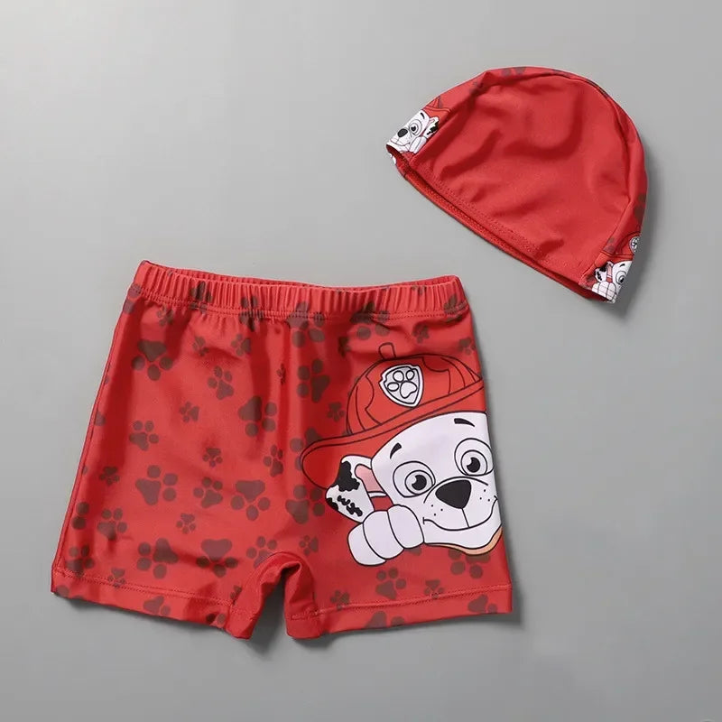 Paw Patrol : Sous-vêtements imprimés pour enfants, chapeau, Chase, Rocky, Marshall, jouets, maillot de bain