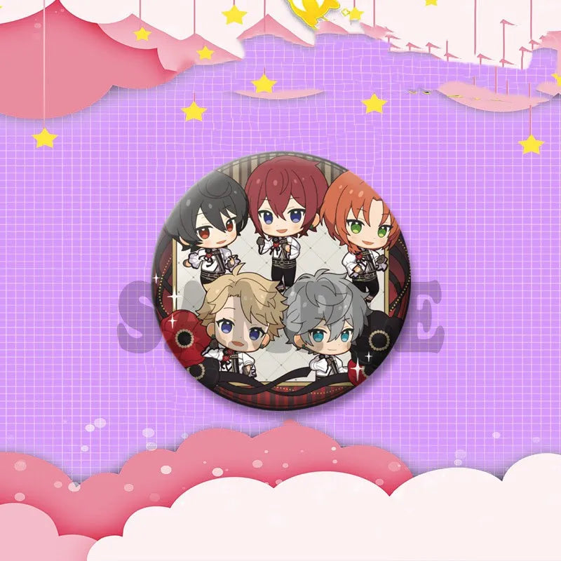 Ensemble étoiles jeu Badge rond créatif dessin animé idole bouton broche vêtements sac à dos bijoux accessoires décoration épinglettes