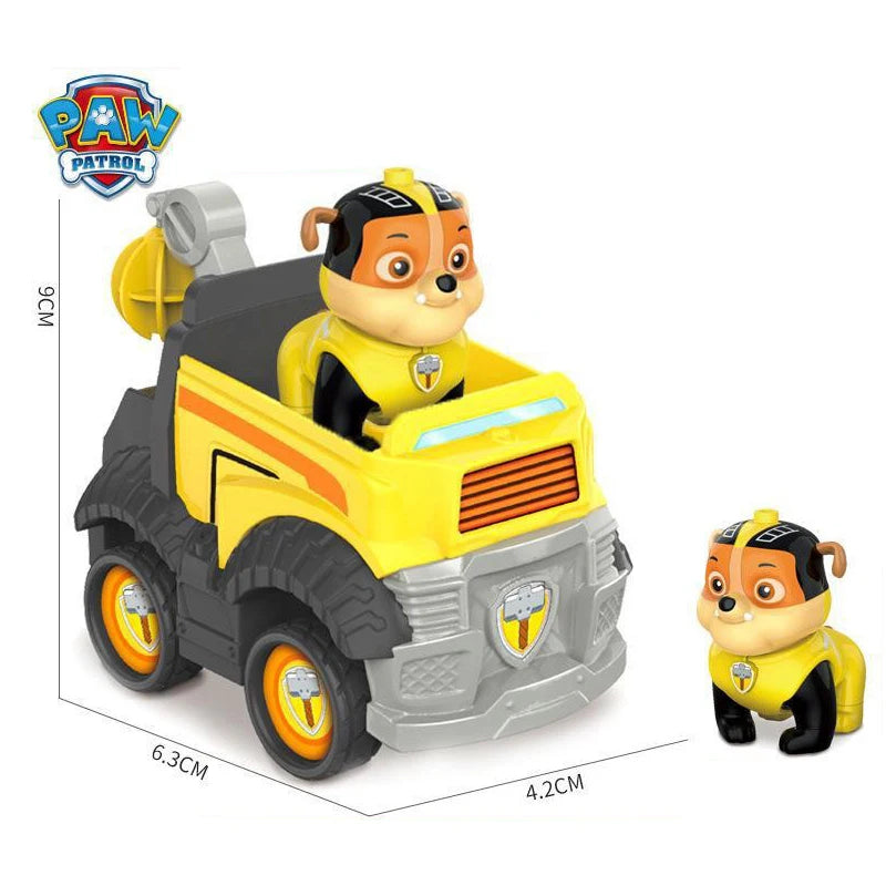 PAW Patrol – équipe de sauvetage de grande réalisation, chien de puissance, assemblage de dessin animé, pendentif de voiture électrique fait à la main, jouet, cadeau d'anniversaire pour enfants