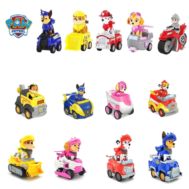 PAW Patrol – équipe de sauvetage de grande réalisation, chien de puissance, assemblage de dessin animé, pendentif de voiture électrique fait à la main, jouet, cadeau d'anniversaire pour enfants