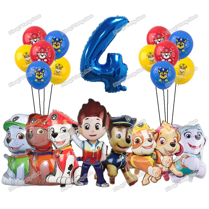 PAW Patrol – décoration de fête d'anniversaire, ensemble de ballons, vaisselle jetable, fournitures pour événements pour enfants, bannière, cadeau d'arrière-plan, nouvelle Version