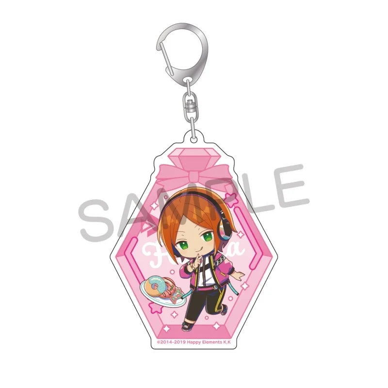 Ensemble Stars! Pendentif porte-clés en acrylique, version bouteille à message, pour sac, voiture, téléphone portable, cadeau pour amis et festivals